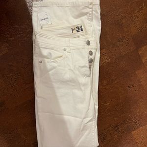 Free people white flares!